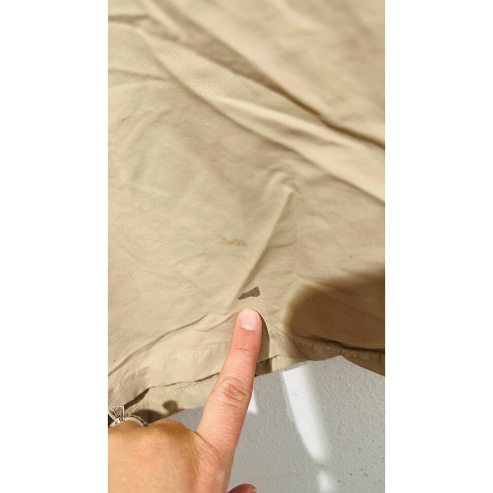 JW ANDERSON Tan Khaki 100% Cotton A-Line Logo Travel Asymmetrical Wrap Skirt 10 - Picture 10 of 14